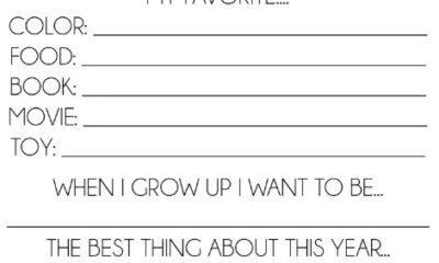 Printable Time Capsule Questions for Adults