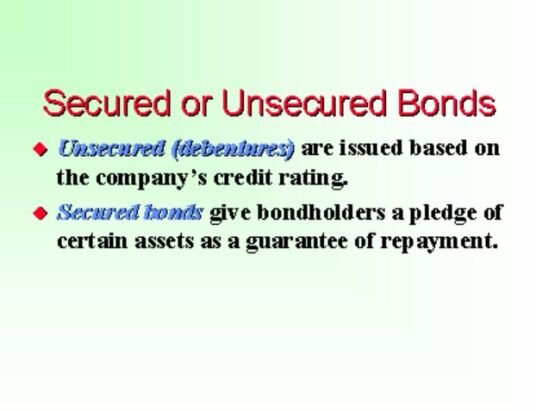 Secured and Unsecured Bond