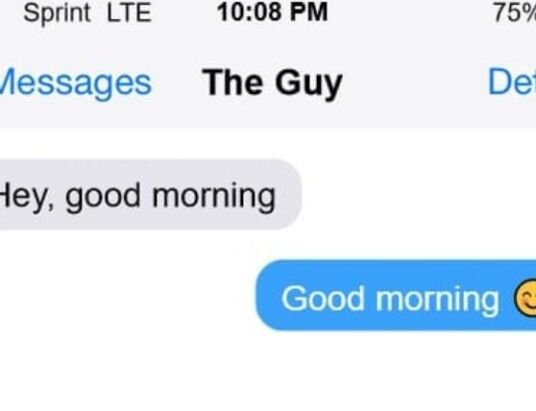 when a guy text you good morning