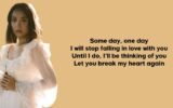 One day i will stop falling in love with you
