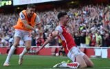 Arsenal snatch late win over United as Rice shines on debut