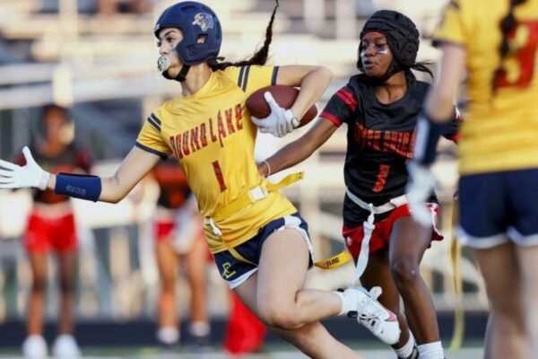 Bears celebrate flag football becoming an Olympic sport