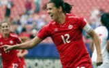 honour Chrstine Sinclair, Sophie Schmidt and Erin McLeod at Australia friendly in B.C.