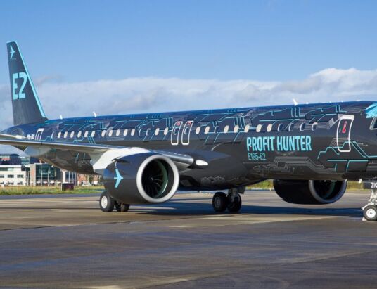 Embraer’s E195-E2 “Tech Eagle” takes flight with a stunning new livery