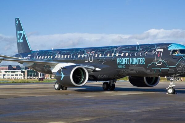 Embraer’s E195-E2 “Tech Eagle” takes flight with a stunning new livery