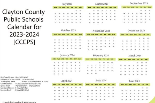 Clayton County Schools Announce 2024-25 Calendar with Two Distance Learning Days