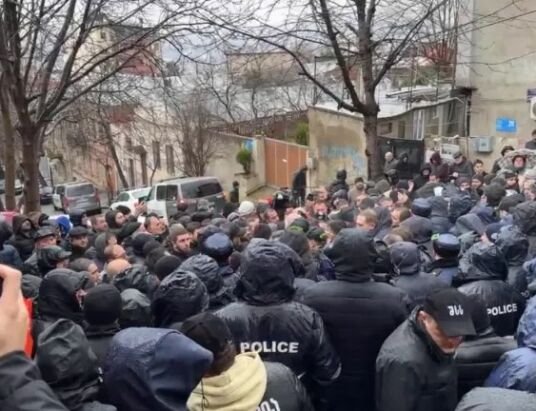 Georgian Activist Faces Protests for Defacing Stalin Icon