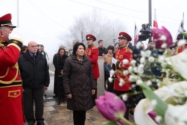 Georgian President Honors Fallen Cadets of 1921