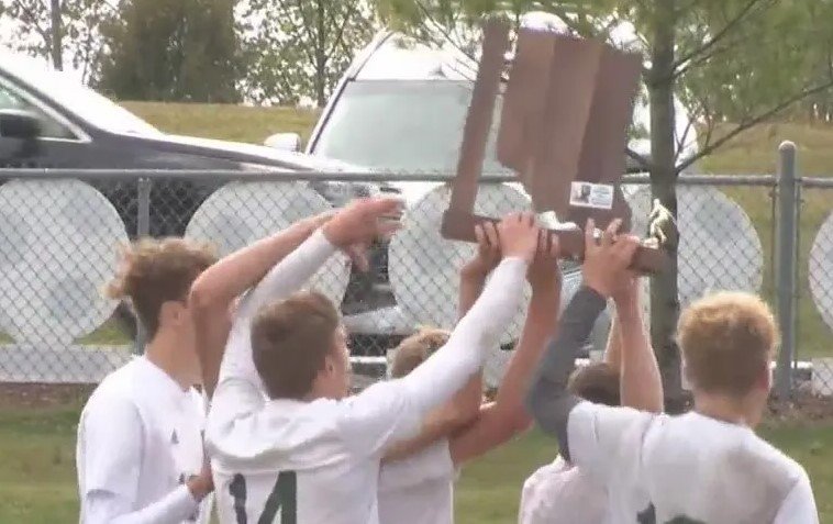 Forest Park High School boys soccer team action