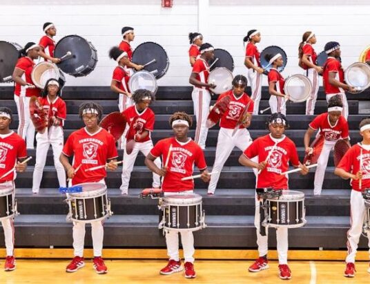 Jonesboro High School band Macy’s parade donation celebration