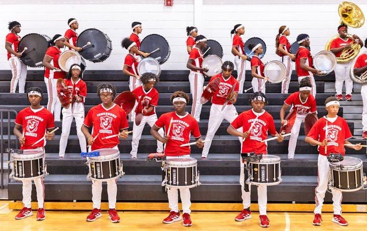 Jonesboro High School band Macy’s parade donation celebration