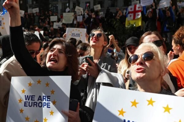 Georgia political protest Eurooptimists