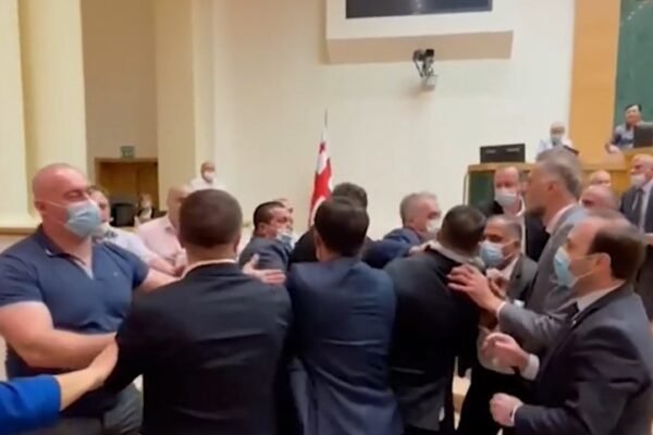 Georgian Parliament Confrontation