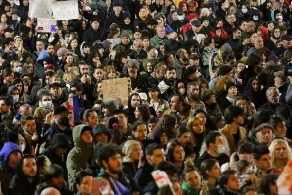 Georgian media democracy protest