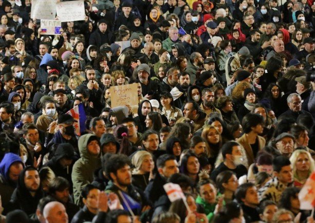 Georgian media democracy protest