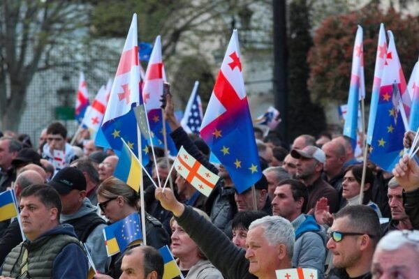 Georgian politics rally