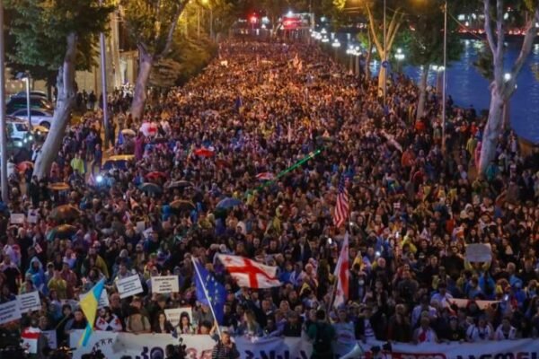 Georgia protest crowd