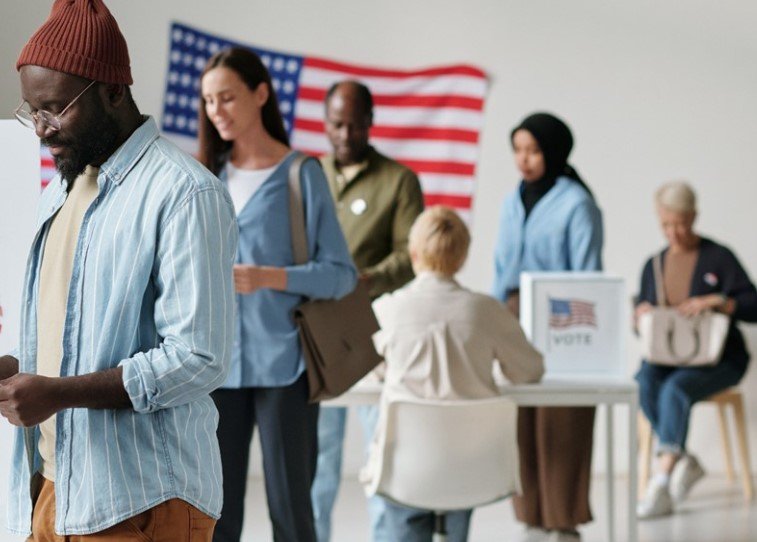 Clayton County voting booth