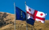 EU flag and Georgian flag