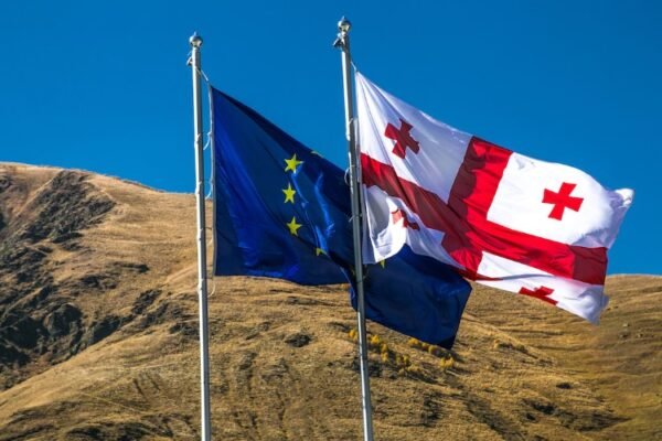 EU flag and Georgian flag