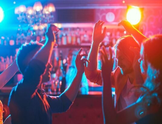 Georgian nightlife celebration