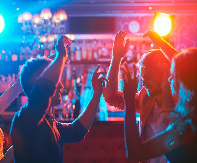 Georgian nightlife celebration