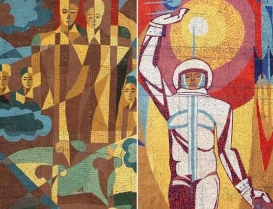 Georgian mosaic mural restoration