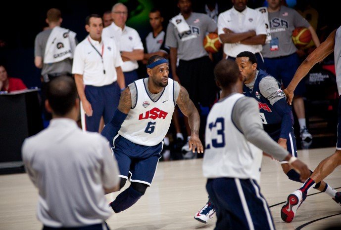 lebron james carrying usa