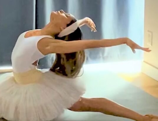 ballet soloist performing swan