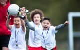 school football team celebration
