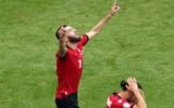 Giga Ochkhikidze winning gold in men’s shot put F53 at Paris 2024