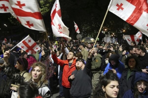 Europe protest Tbilisi Rustaveli Avenue