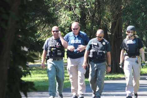 GBI agent outside crime scene in Toccoa Georgia