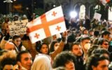 Georgian parliament protest rally