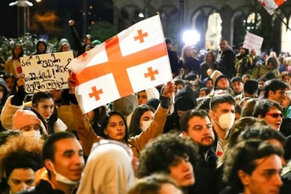 Georgian parliament protest rally