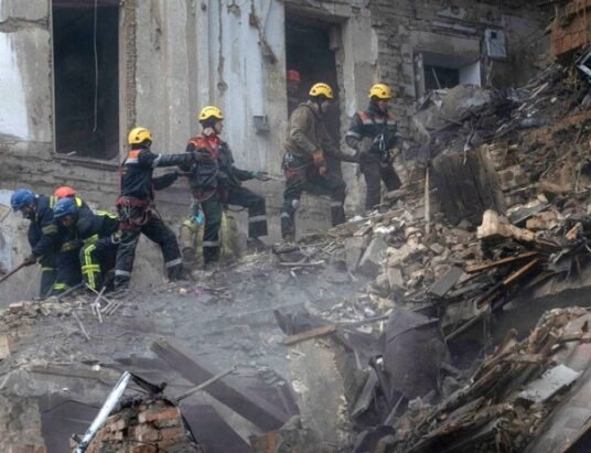 Moscow drone attack wreckage