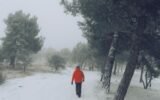 walking on cold winter morning outdoors