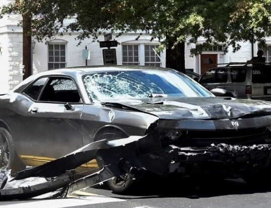 Car accident protest rally death