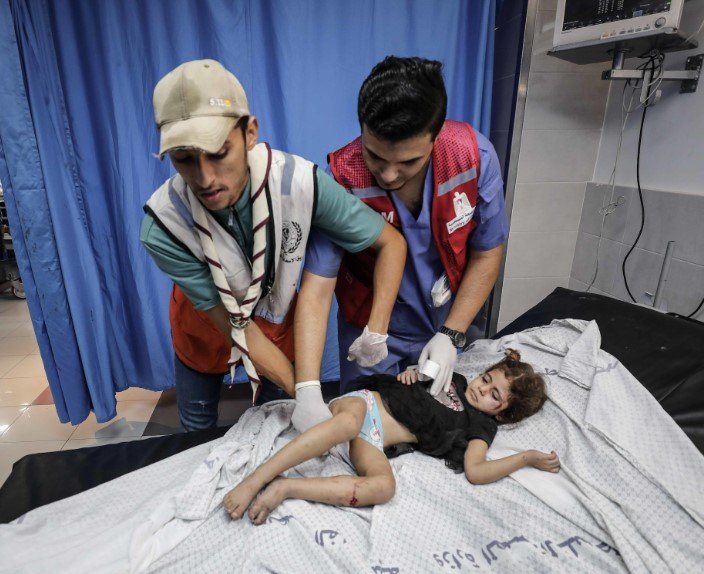 Gaza hospital damage raid