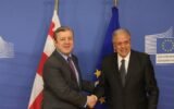 Georgia EU visa-free travel flag