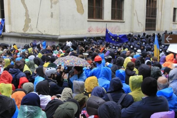 Georgia protests Tbilisi parliament December 2024
