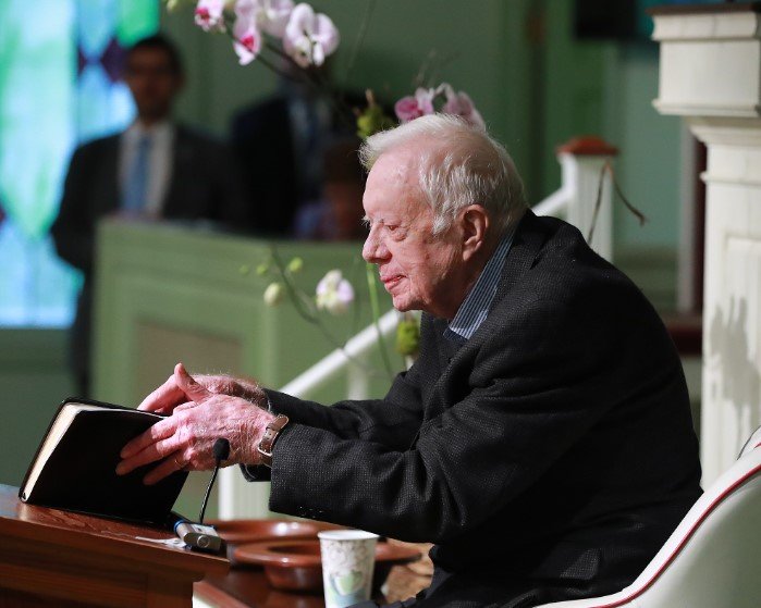 Jimmy Carter teaching Sunday school Maranatha Baptist