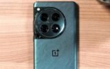 OnePlus 13 in Arctic Dawn color with its camera