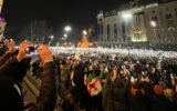 Protesters in Tbilisi