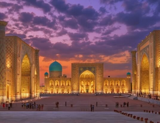 Red Square Moscow in winter or Uzbekistan’s Samarkand