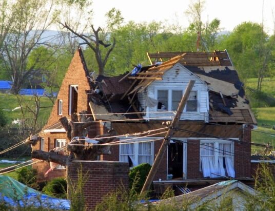 Tornado damage in Southeast states