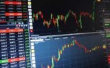 stock market trading screen with indian indices