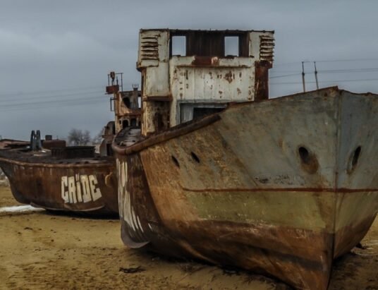 Aral Sea fisherman Kazakhstan 2024