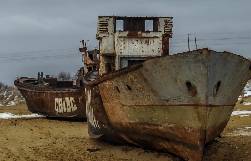 Aral Sea fisherman Kazakhstan 2024