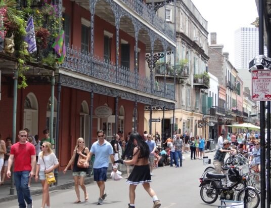 Bourbon Street New Orleans crowd